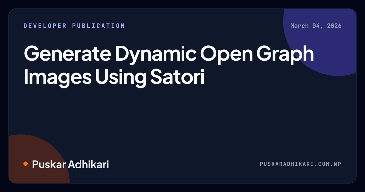 Open Graph preview for Generate Dynamic Open Graph Images Using Satori